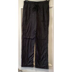 Tail Tech Pants Size Small Black Nylon Blend Athletic Rouched Legs Gym Tie Waist